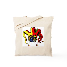CafePress Evil Joker Clown Tattoo Tote Bag Reusable Natural Beige Canvas Shopping Bag