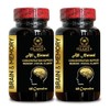 Brain Memory Supplements - Support Focus Capsules with Ginkgo Biloba, St. John's Wort, Brain Support Supplement for Men and Women, Focus Support - 2 Bottles 120 Capsules