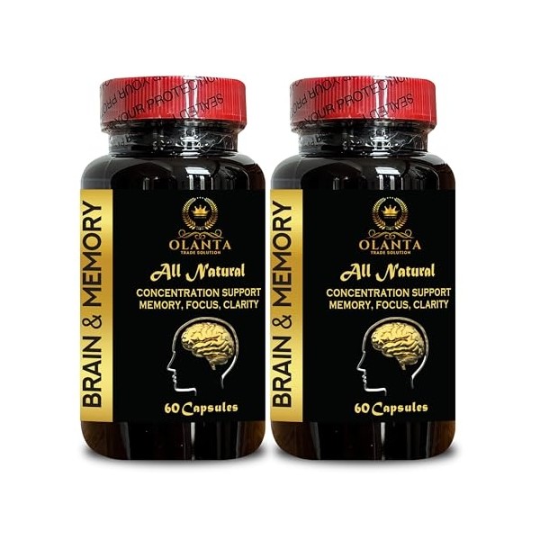 Brain Memory Supplements - Support Focus Capsules with Ginkgo Biloba,