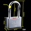 Heavy Duty Security Padlock with 4 Keys,9.8mm Thick Long Shackle