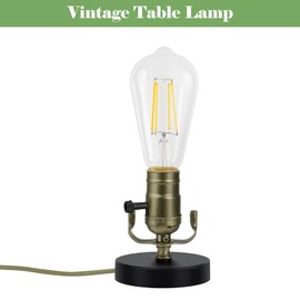 Baocuz Lamp kit with 12 Feet Cord for DIY lamp and Table Lamp，2 Way Lamp Socket Repair Or Rewire The Vintage Lighting Fixtures,Antique Brass Lamp Kits for Do It Yourself