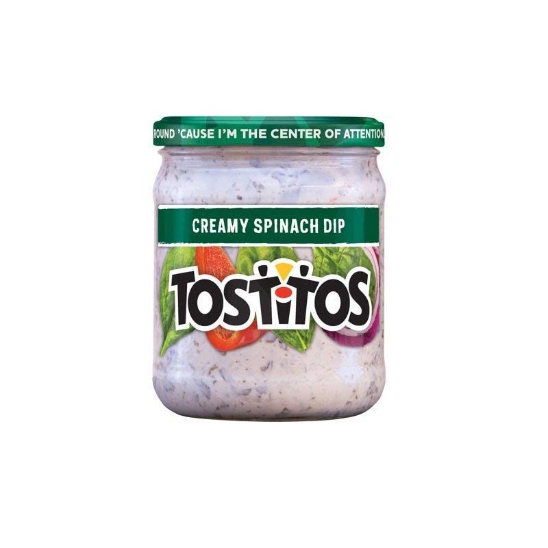Tostitos, Creamy Spinach Dip, 15oz Glass Jar (Pack of 3)