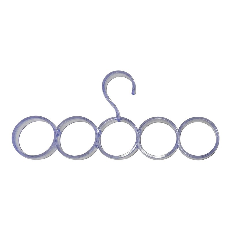 Efficient Closet Organizer: 5-Hole Snag-Free Scarf Hanger - Durable Plastic