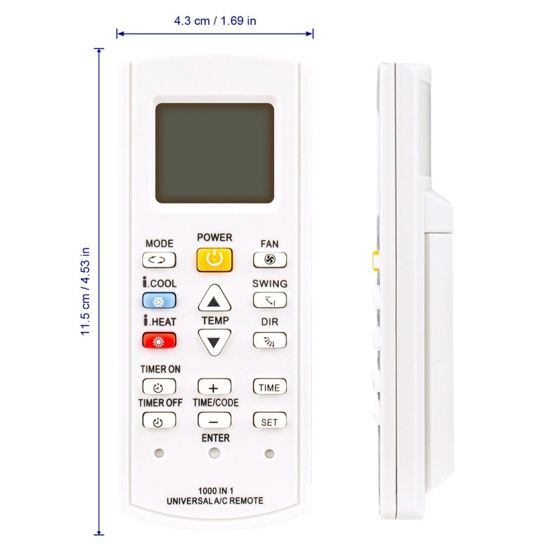 Universal Replace 1000 in 1 Universal AC Remote for Fujitsu