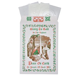 Glory to God 3 White Traditional Oplatki Christmas Wafers with Story Envelope
