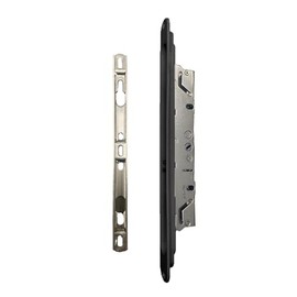 Multipoint Mortise Lock Replacement with Keeper and Screws for Patio Glass Door Lock Repair | Fix Sliding Door Mortise Lock | (DL-775) (Black)