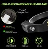 LED Rechargeable Headlamp, 270° Wide Beam Headlight, 7 Modes White
