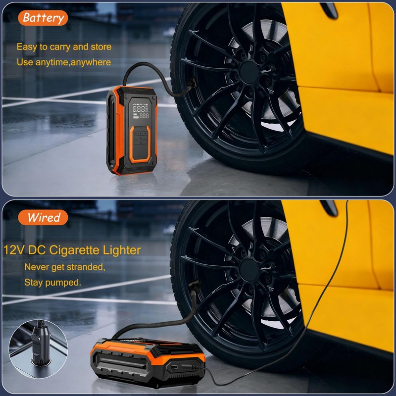 CPProDilig Tire Inflator Portable Air Compressor - 150 PSI Dual