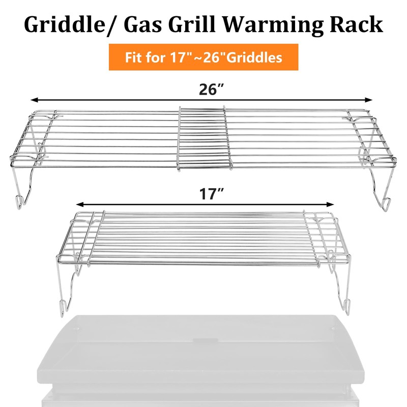 Utheer Warming Rack for Blackstone 17 & 22" Griddle, Adjustable