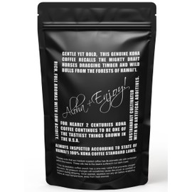 Farm-fresh: 100% Kona Coffee - Medium Roast - Arabica Whole Beans - 1 Lb or 16 oz Bag - Blue Horse 100% Kona Coffee from Hawaii