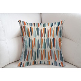Mugod Mid-Century Modern Style Cushion Cover Throw Pillow Covers Drop Shapes in Tones Abstract Repeating Pillow Case for Men Women Decorative Home Sofa Chair Couch 45x45cm/18x18 Inch