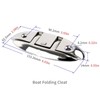 6 Inch Boat Folding Cleat, 316L Stainless Steel Flip-Up Dock