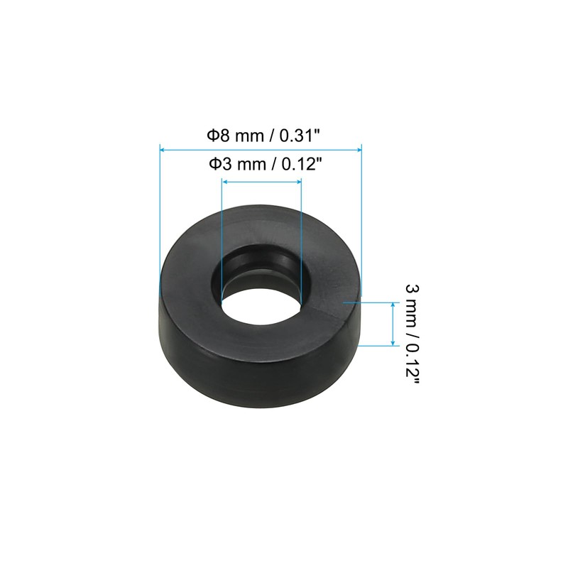 PATIKIL M3 24 Pack 3mm ID 8mm OD 3mm Thick