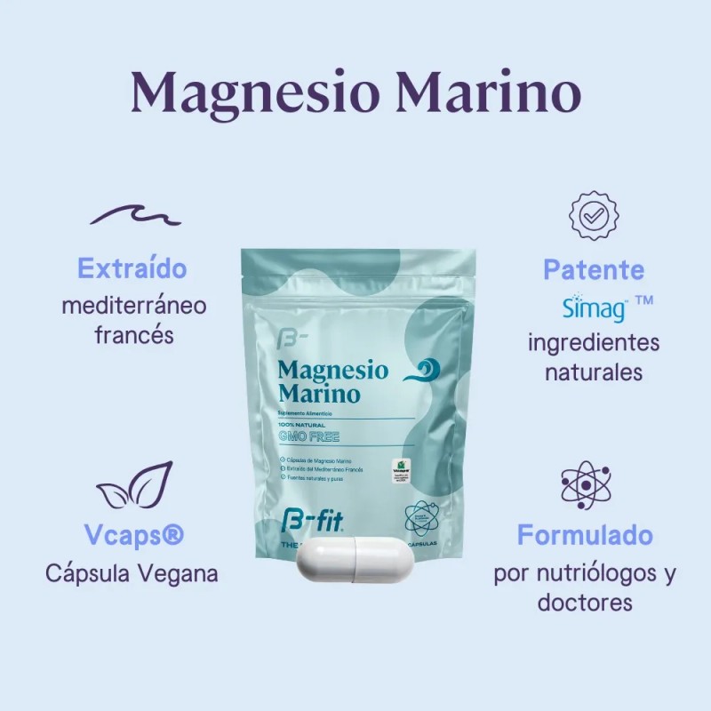 B-fit Magnesio Marino 90 Capsulas Simag 100 Natural Del Mar
