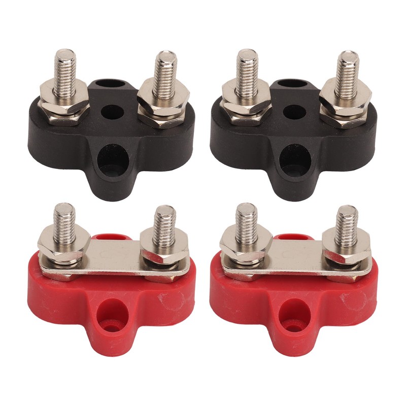 4Pcs Battery Power Stud M6 Dual Distribution Terminal Junction Post