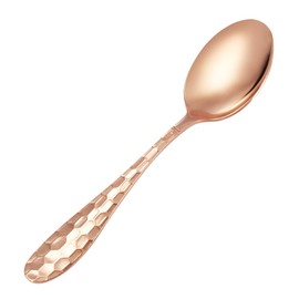 7" Pure Copper Spoon, 99.99% Copper Spoon for Kitchen, Solid Soup Spoons Coffee Spoons, Pure Copper Tableware for Family Friends