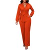 Casual Jumpsuits for Women Elegant Orange Button Down Long Sleeve