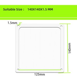 BRIEFCEC Dust Filter Fan Covers 140 mm Fine Mesh Filter 80 Mesh Nylon Ultra Fine Fan Dust Filter PC Dust Filter with Screws Compatible PC Cooler Fan Grille / Power Supply / Router, Pack of 4