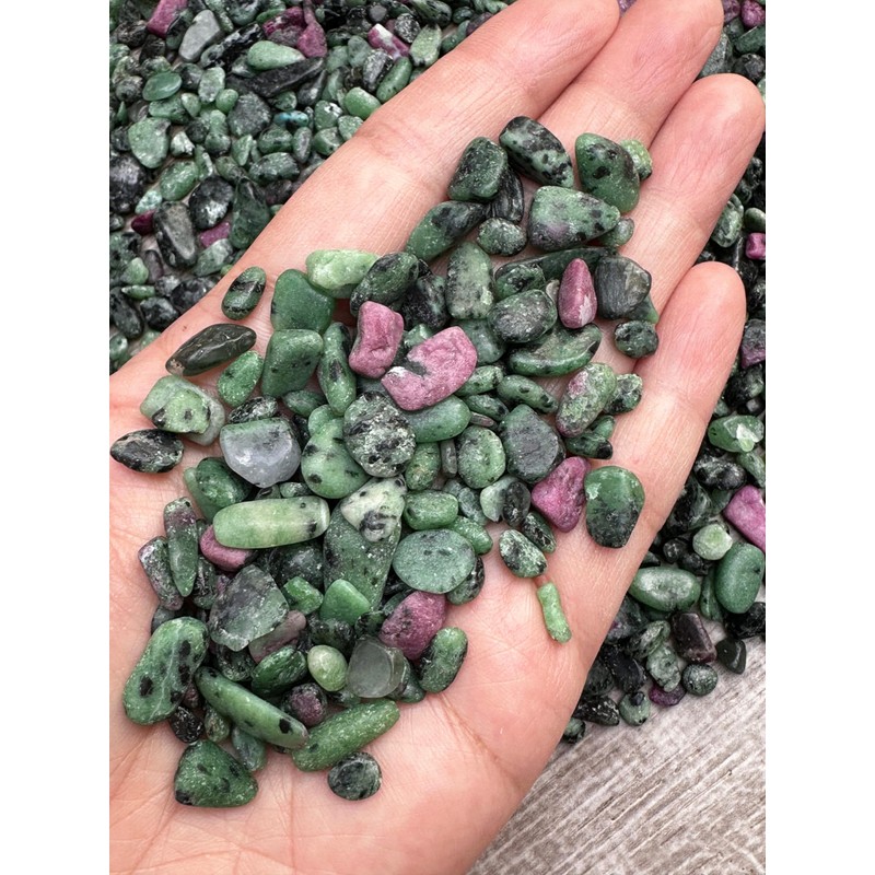 GAF TREASURES Wholesale Natural Semi Tumbled Ruby Zoisite Gemstone Chips,
