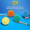 Scrub Daddy Colour Smiley Sponge, Cleaning Sponges, Texture Change, Scratch-Free