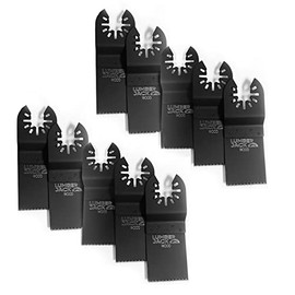 LUMBER JACK Multi Tool Blades 10 Piece Corse Cut 34mm Compatible with Bosch Makita Fein Multitool, Quick Release, Wood Metal Universal Saw Blade