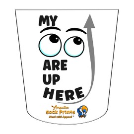 Heal with Appeal Amputee Sock ATKA, My eyes are up here V1, 3PLY Residual Wound, Over Shrinker Sock