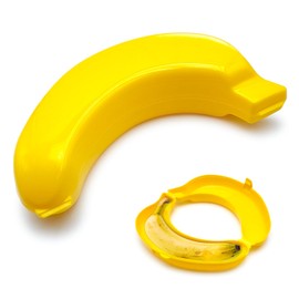 Leddy Living Banana Tin 20cm - Protective Container for Banana Banana Box for School Office Trip BPA Free - Lunch Box to Protect Fruit