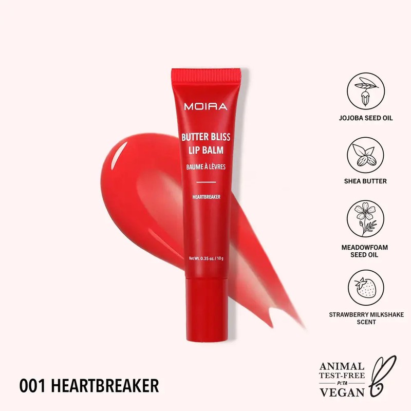 Balsamo Labial Moira Butter Bliss Lip Balm 001 Heartbreaker 10