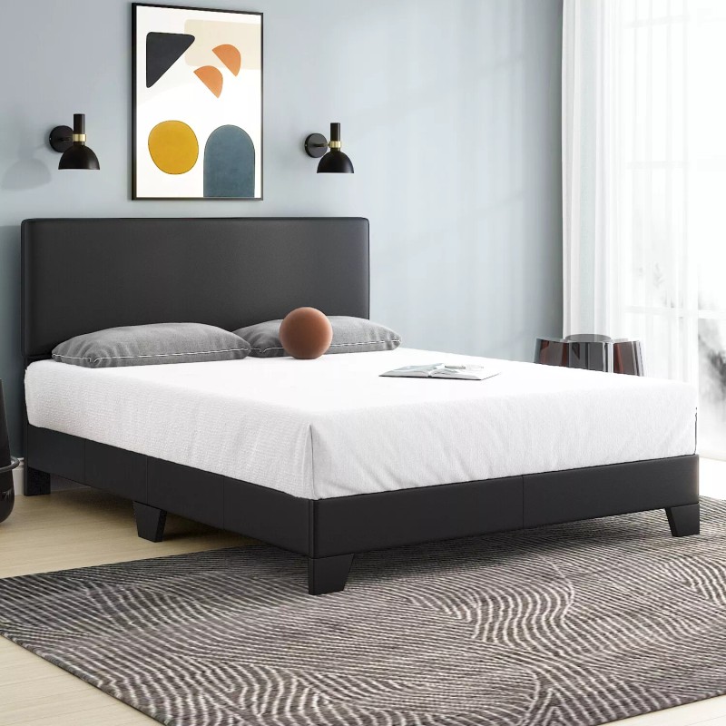 Lov4ever Full Queen King Size Upholstered Platform Bed Frame with