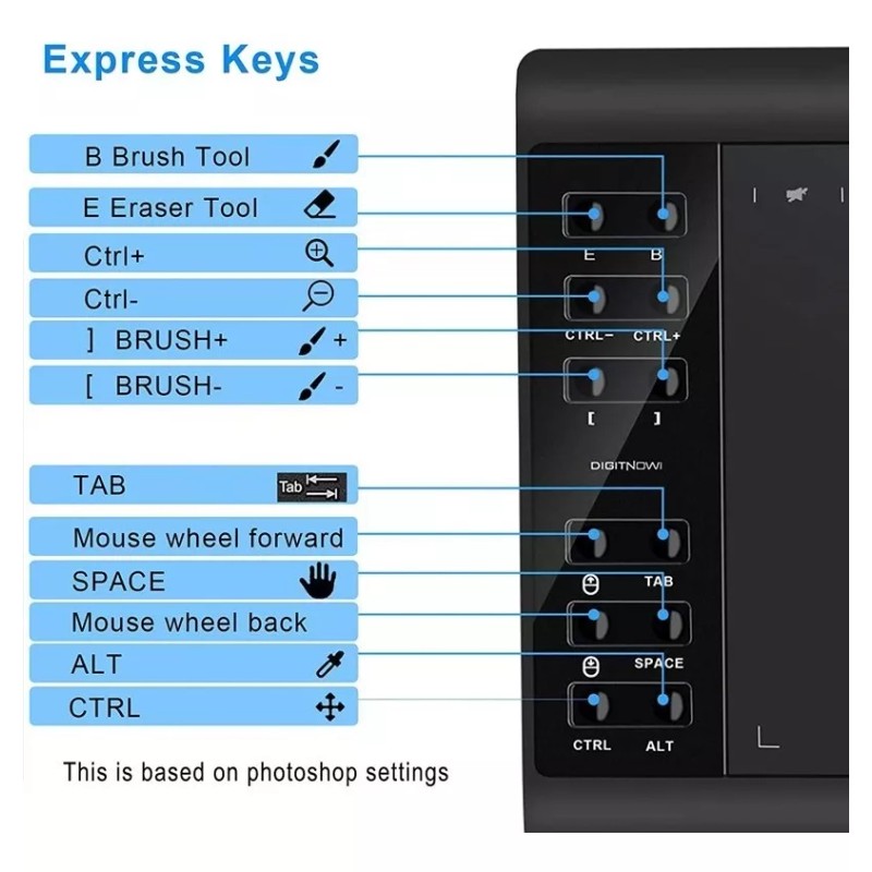Fnbrli Tableta Gráfica 10x6 Con 8192 Niveles De Presión Y