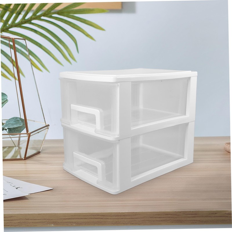 DOITOOL Clear Drawer Organizer Box for Office Desk Storage Case