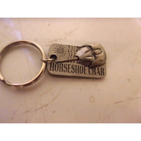 Unbranded 1996 Lead Free Pewter HORSESHOW CRAB KEY CHAIN NEW