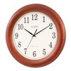 La Crosse Technology 12.5 Inch Cherry Wood Atomic Analog Clock