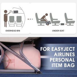 WANDF Cabin Bag 45x36x20 for Easyjet Airlines Underseat Travel Bag with TSA Approved Quart Size Bag & Shoes Bag Holdall Bag Carry on Hand Luggage Weekend Bag for Women and Men (Pink 32L)