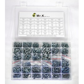 Mr.K Screw Assortment Set (Qty 1355 Pieces), Screws for Household Appliance, DIY Repair, Toy Repair, Electronic Repair, Furniture, cabinets, Windows and Doors