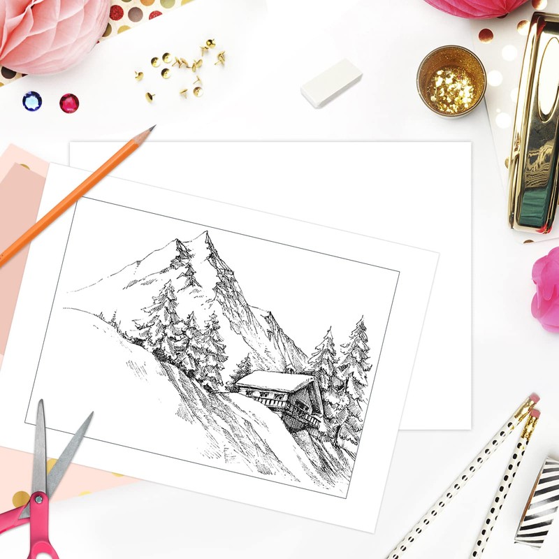 50 Sheets A4 White Card 250gsm, Thick Printer Card Paper