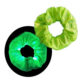 Light Up LED Scrunchie Green (1 pc)