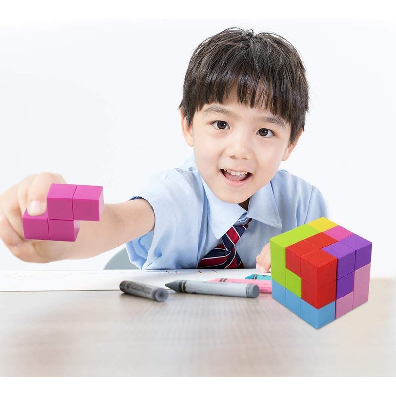 XMD Magic Cube Magnetic Block Magic Blocks Magnetic Puzzle Montessori
