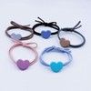 Heart pendant matte hair tie / 하트 팬던트 무광 헤어 머리끈