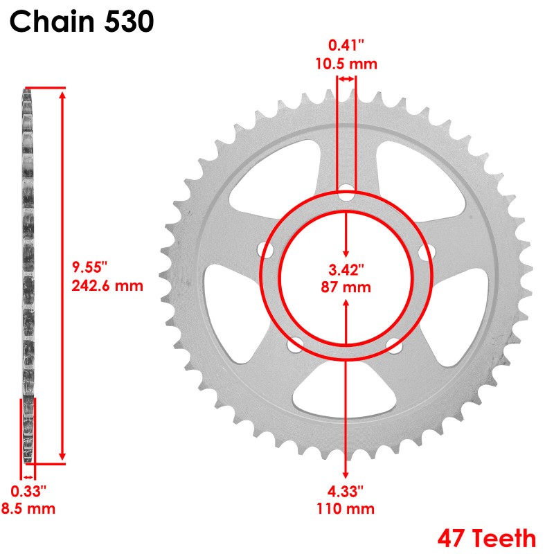 Suzuki Drive Chain & Sprockets Kit for Suzuki GSX600F Katana