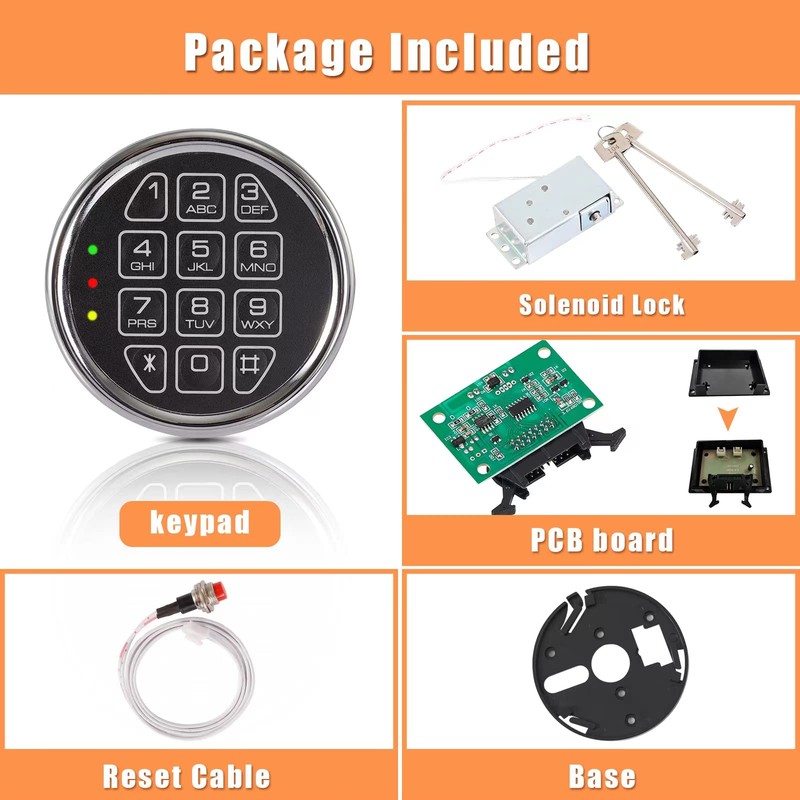 HOMEYUER Electronic Gun Safe Lock Replacement – Digital Keypad with