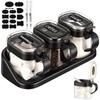 Suclain 3 Pcs Sugar Coffee Container Set 16 oz Glass
