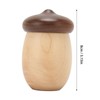 Acorn Shaped Toothpick Container 8cm Height Rounded Structure Eco Friendly