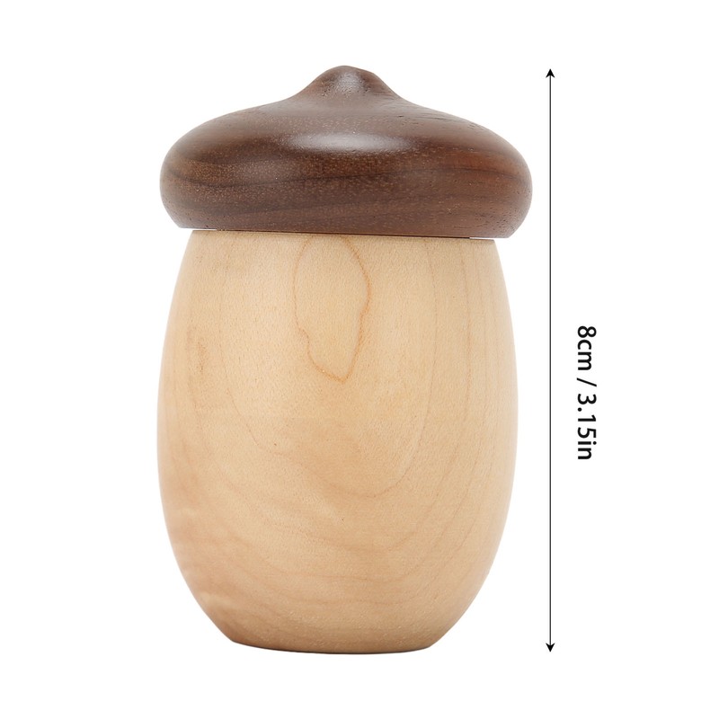 Acorn Shaped Toothpick Container 8cm Height Rounded Structure Eco Friendly