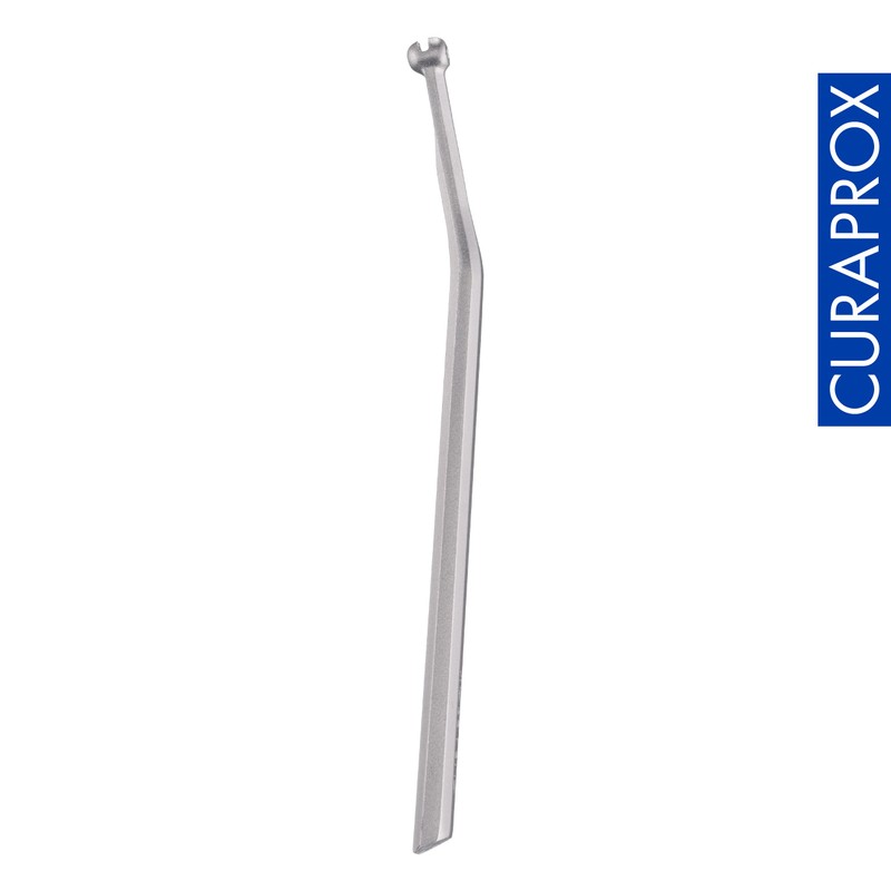 Curaprox UHS 477 Interdental Brush Holder - Silver Steel Handle