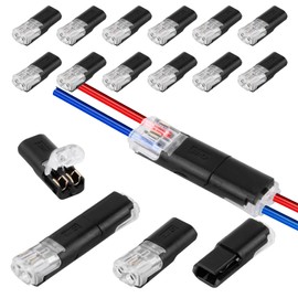 Pack of 12 Car Plug 2 Pin Connector Cable Connector Waterproof Connector Practical Quick Cable Connector Connectors 2-Pin Pluggable Cable Connector for 18-22 AWG Cable Crimp