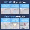 LUXE Bidet NEO 185 - Self-Cleaning, Dual Nozzle, Non-Electric Bidet