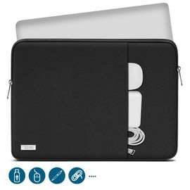 TECOOL 13.3 Inch Laptop Case Sleeve Compatible with MacBook Air 13 Inch M3 M2 M1 2024 2022-2010, MacBook Pro 13 Inch M2 M1 2022-2012,MacBook Pro 14 M3 M2 M1 2023/2021,Protective Waterproof Case,Black