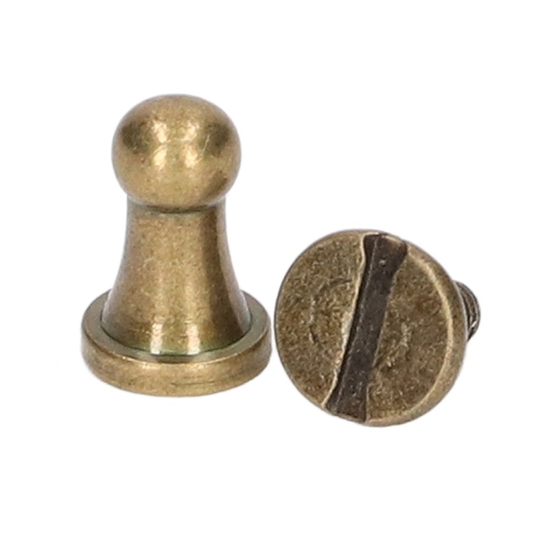 200 Sets Chicago Screws 6x4mm Pure Copper Strong Round Head