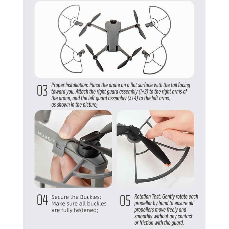 Coyktonty Mini 5 Pro Propeller Guard,Quick Release Prop Protector for